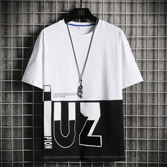 Loose summer new cartoon print oversized T-shirt cotton men's short sleeve