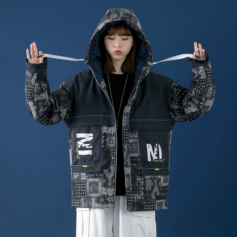 2020 women's new product Hong Kong style short hooded cotton padded jacket winter trend thickened down cotton padded jacket