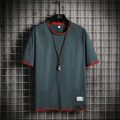 寬鬆夏季新款卡通印花大碼恤純棉男裝短袖