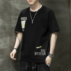 New irregular printing trend men's Cotton Short Sleeve T-Shirt