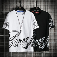 寬鬆夏季新款卡通印花大碼恤純棉男裝短袖