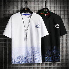 寬鬆夏季新款卡通印花大碼恤純棉男裝短袖