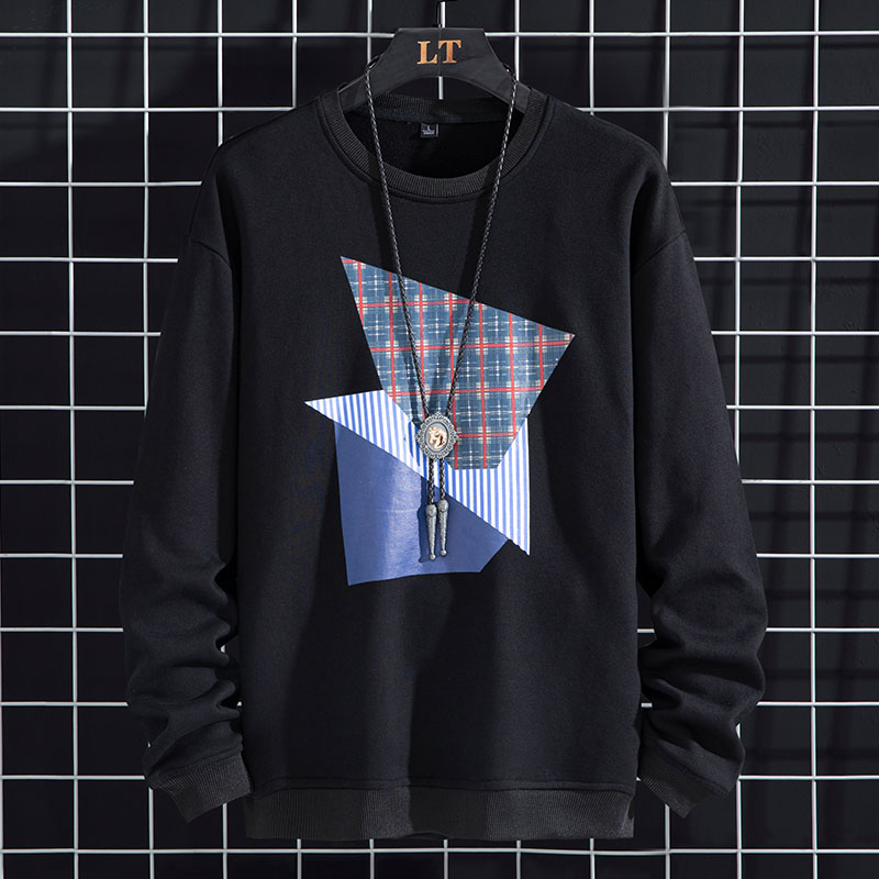 New autumn lazy style loose Pullover crew neck sweater fashion brand personalized print