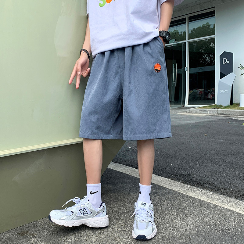 21 summer / drape comfortable and breathable casual shorts loose wide leg sports solid color Capris