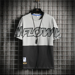 Loose summer new cartoon print oversized T-shirt cotton men's short sleeve