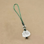 天然白水晶莲花手机链 白水晶莲花车挂莲花包挂 白水晶莲花钥匙扣