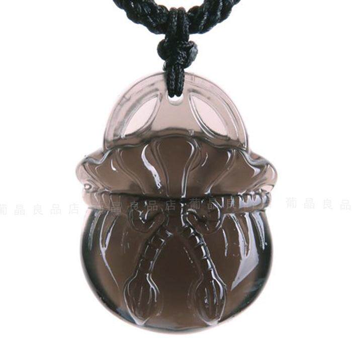 天然冰种黑曜石钱袋吊坠 冰彩黑曜石钱包项链 荷包袋定情袋