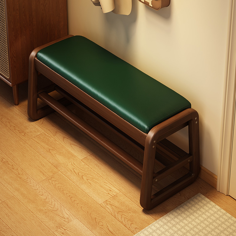 新款实木换鞋凳门口家用进门可坐穿鞋凳鞋柜一体收纳高级感玄关凳