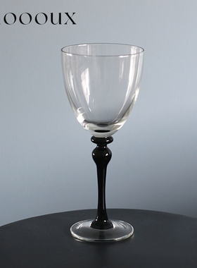 Adoooux黑美人 原创手工玻璃vintage酒杯/果汁/葡萄酒杯中古礼物