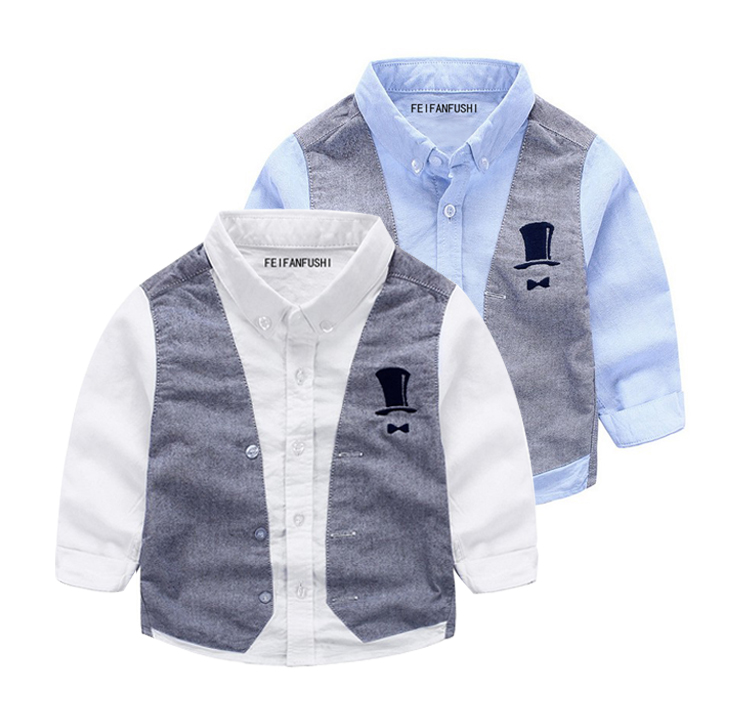 Chemise enfant à manche longue - Ref 2083429 Image 1