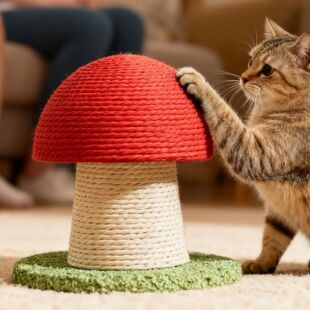 Cat Scratching Post Mushroom-shaped Modern Tower Tall