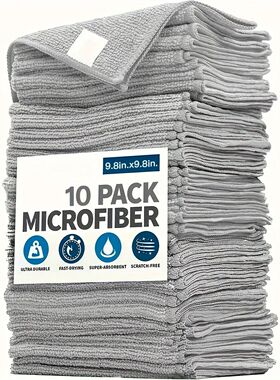 5/10/20pcs Kitchen Towel, Ultra-fine Fiber Light Gray