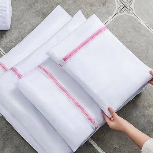 3pcs/set Mesh Laundry Bag Coarse Net Zippered Laundry Wash