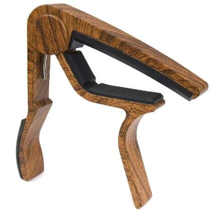 Premium Guitar Capo with Rosewood Grain Finish Rubber
