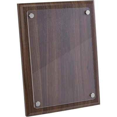 Wood Plaque Blank with Acrylic Panel 8.31 X 11.06 Inch