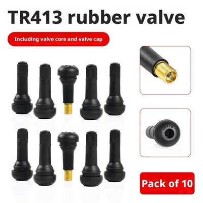 10Pcs TR413 Snap In Type Rubber Valve Tool Rubber