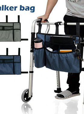 Walker Bag with Cup Holder Pouch Wheelchairs Storage