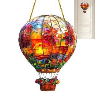 Stained Hangable Hot Balloon Acrylic Wall Catcher Air Sun