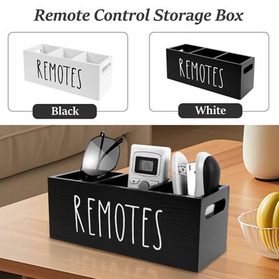 TV Remote Control Holder with 3 Compartment for Living Room