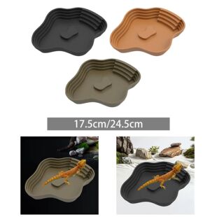 Reptile Bathing Pool with Ramp Tortoise Water Dish for
