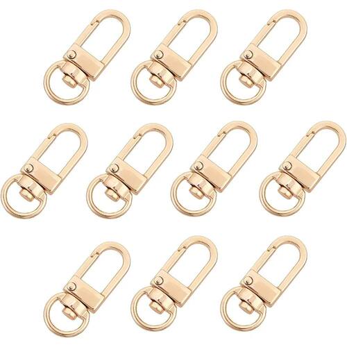 Key Chain Clips 30 Pieces Golden Metal Lobster Claw Clasps