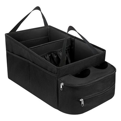 Car Seat Organizer with Handle Foldable Backseat Car