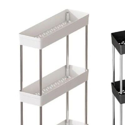 Bathroom Storage Rack With Wheels 3/4 Layer Rolling Utility