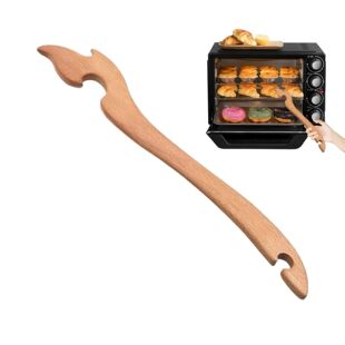 Wooden Puller fryers pusher Rack air Oven Handle Long Tool