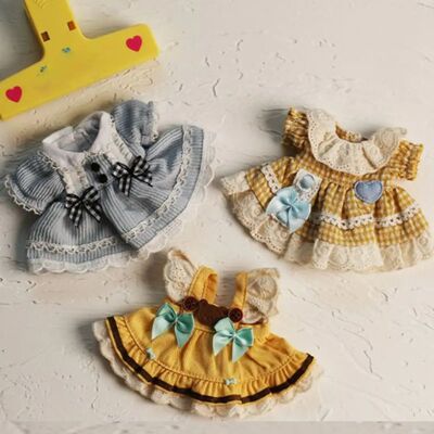 Multicolor 10cm Doll Cotton Princess Dress Handmake Cute