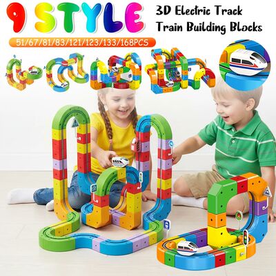 51-168pcs Interactive Magic Train Tracks Building Set