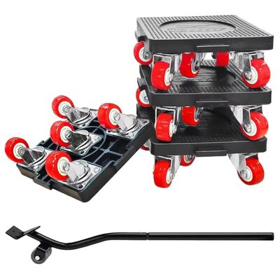 5-Wheel Heavy Furniture Mover Dolly Set with Lifter 360°