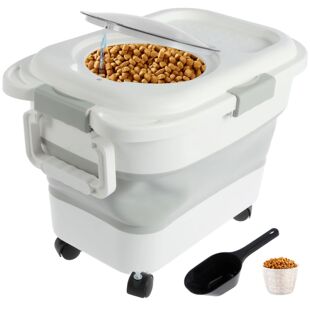 Storage Food Pet Barrel Cat Dog Container Collapsible