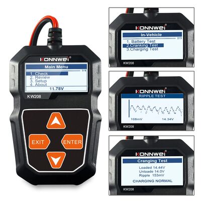 1 Pcs Car Battery Tester 6V 12V,  For KONNWEI KW208