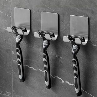 Holder Mounted Men Razor Wall Adhesive Self 8Pcs Bathroom