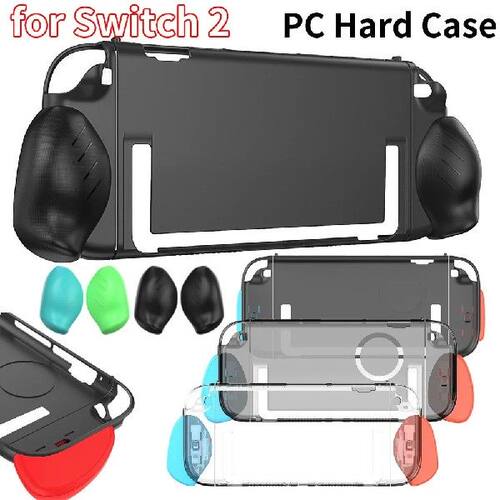 Transparent/Black PC Hard Case for NS 2 Joycon Gamepad