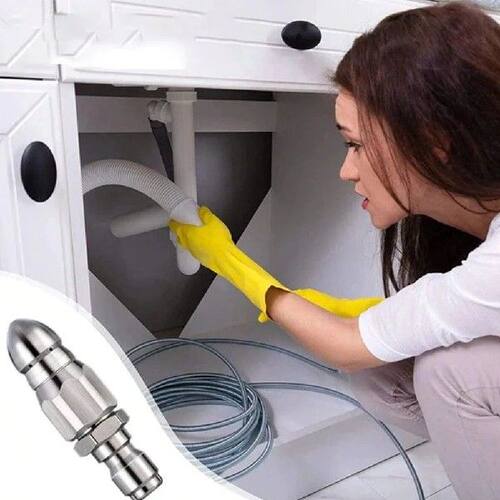 2 PCS Pressure Washer Sewer Jetter Nozzle Stainless Steel