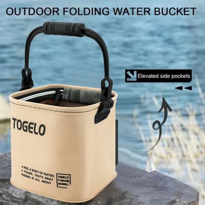 Collapsible Handheld Fishing Bucket for Wild Fishing Live
