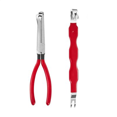 2pcs Electrical Disconnect Pliers Bendable Straight Head