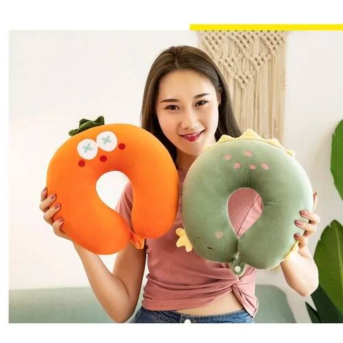 Portable PP Cotton U-Shaped Neck Pillow - Ergonomic