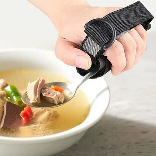 Aid Utensil Cuff Holder Strap Elastic Eating Assistance