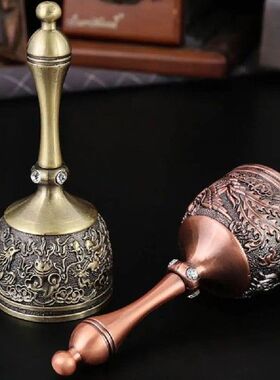 Dragon Phoenix Pattern Vintage Handbell Relief Design Zinc
