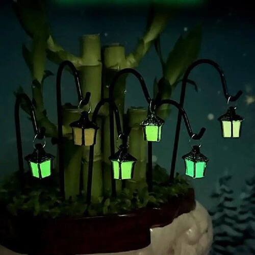 6pcs Garden Miniature Decorative Stakes, Glow-in-the-Dark,