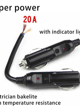 12V 24V Auto 20A Male Car Cigarette Lighter LED Socket Plug