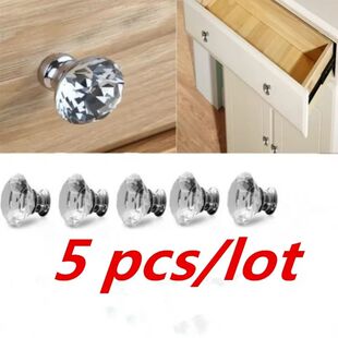 2026 Cabinet Screws Diamond Crystal with 30mm Set 5Pcs Knob
