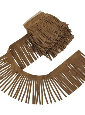 4.37 Yard PU Leather Suede Fringe Trim 3-7/8 inch Wide