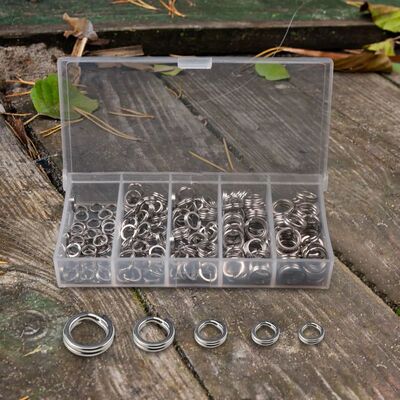 200Pcs Fishing Split Rings Stainless Steel Lure Rings