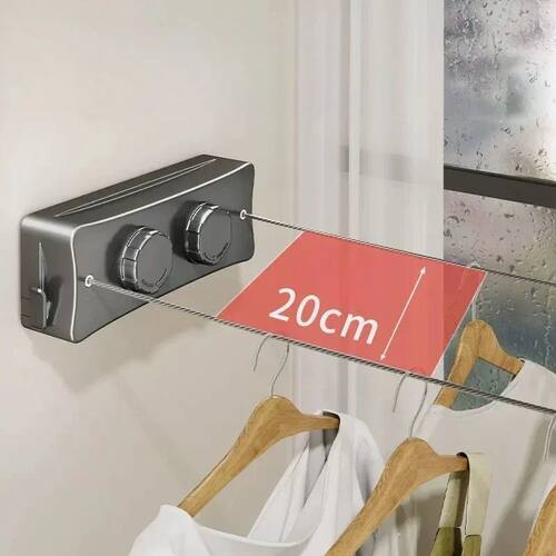 5.1m Retractable Double Line Clothes Hanger Laundry Drying