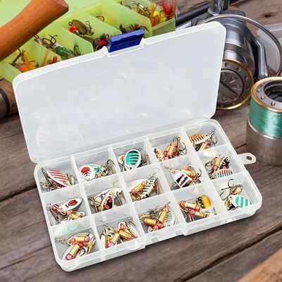 30pcs Metal Spoon Spinner Fishing Lure Spoonbait Crankbaits