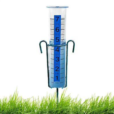 Large Number Rain Gauge 8-Inch Easy to Read Outdoor Rain