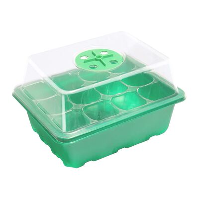 12 Holes Plant Germination Starter Tray with Humidity Dome